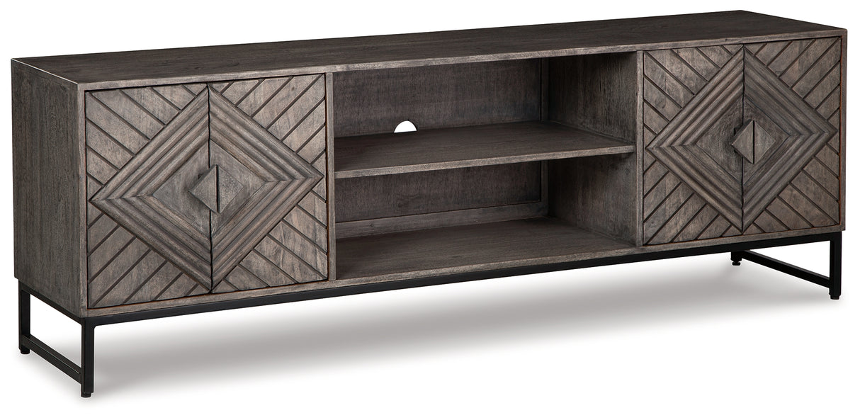 Treybrook Distressed Gray Accent Cabinet