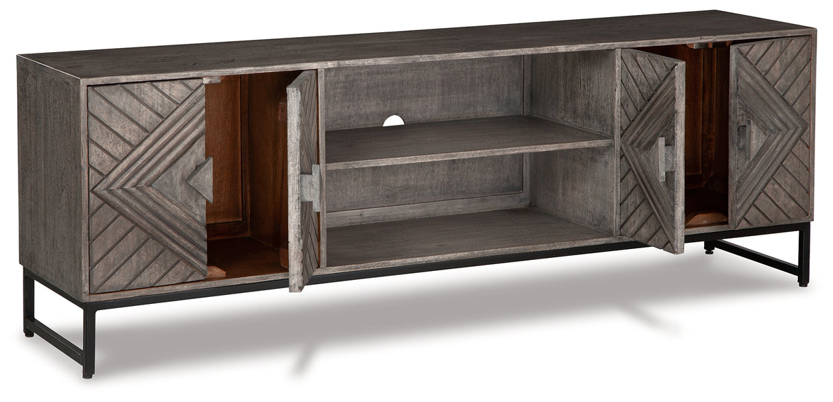 Treybrook Distressed Gray Accent Cabinet