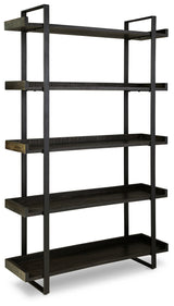 Kevmart Grayish Brown/Black Bookcase