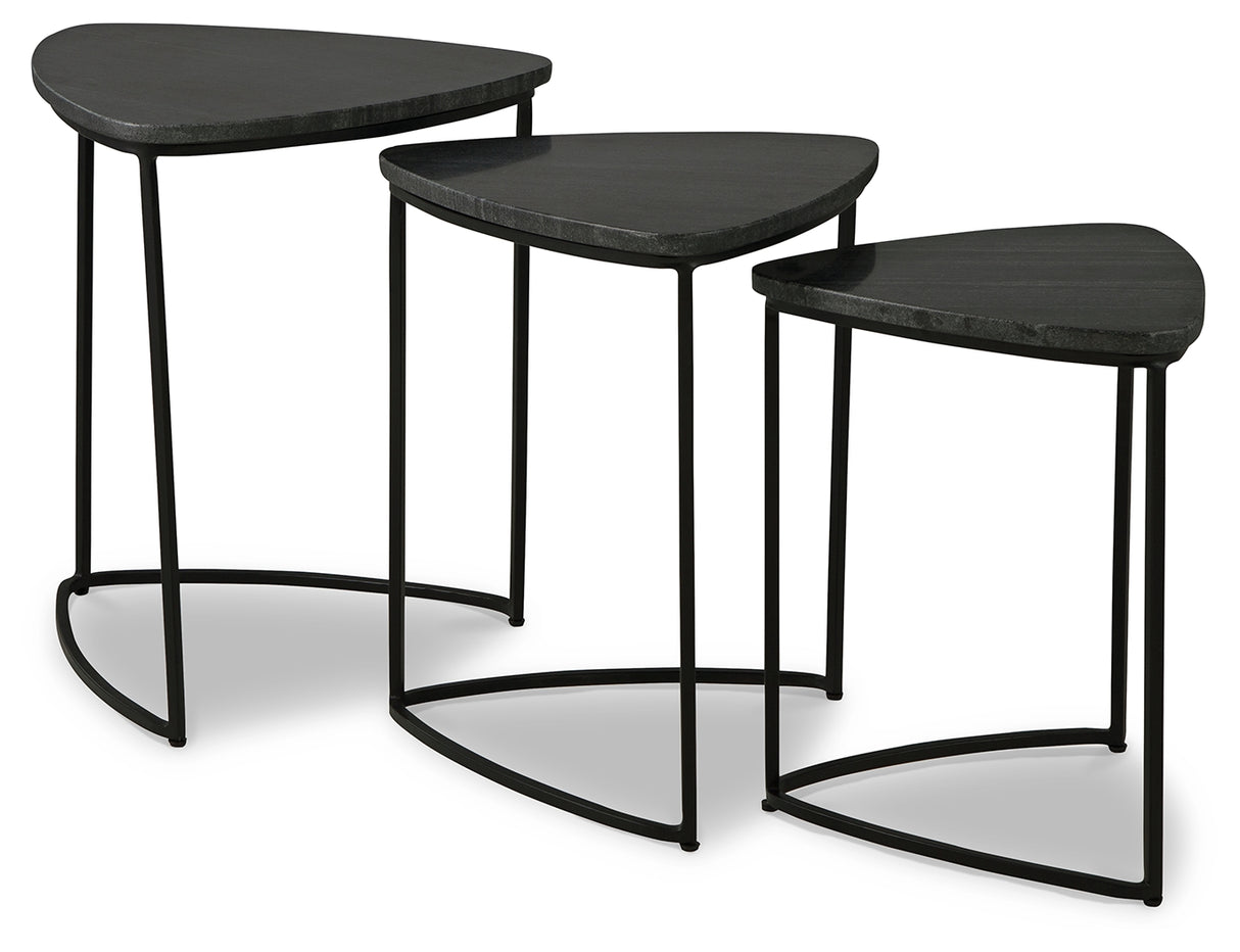 Olinmere Black Accent Table (Set Of 3)