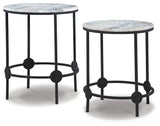 Beashaw Gray/Black Accent Table (Set Of 2)