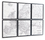 Avanworth Black/White Wall Art (Set Of 6)