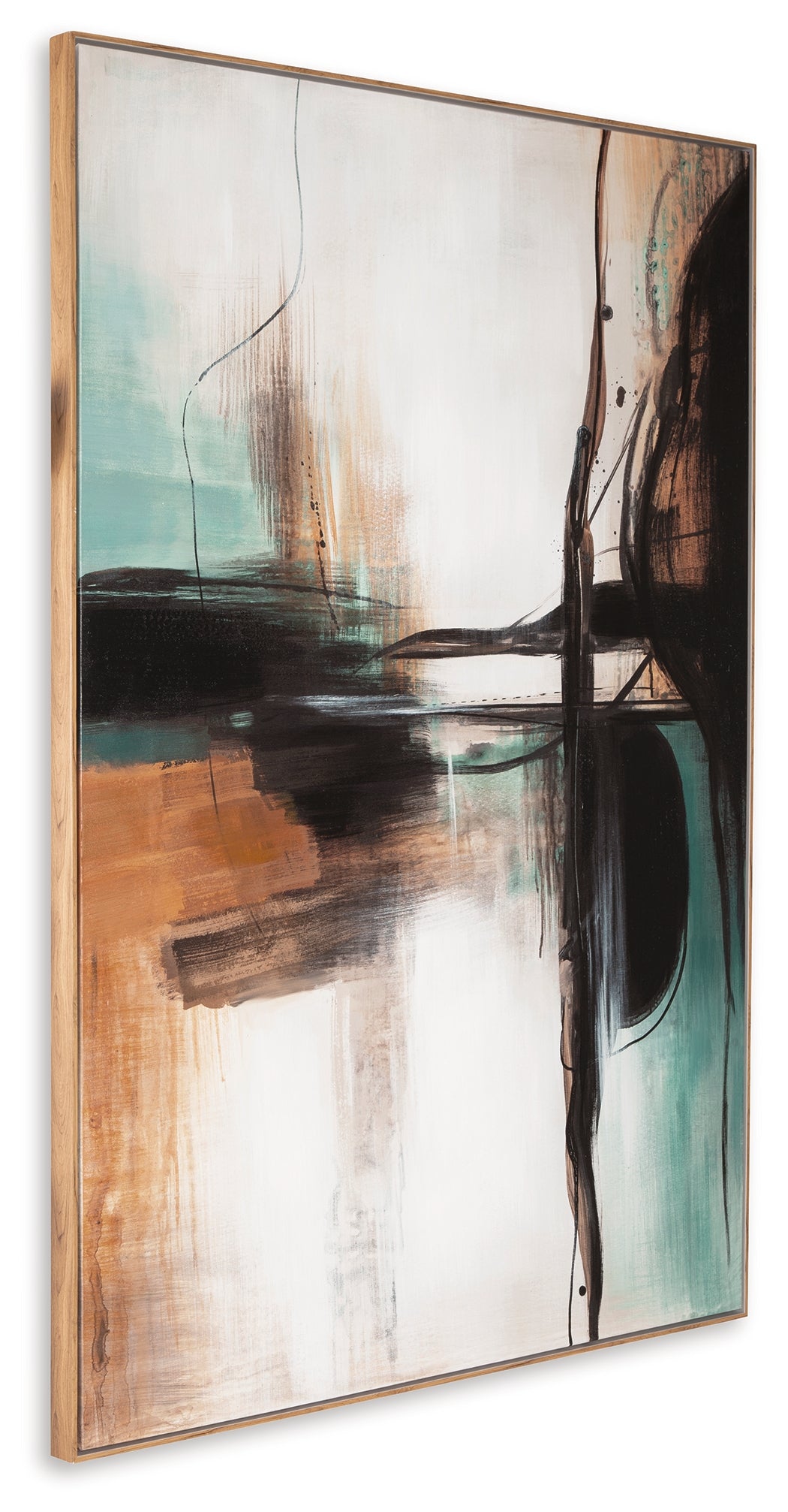 Brunonia Teal/Orange/Black Wall Art