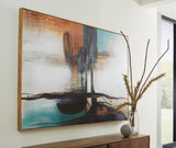 Brunonia Teal/Orange/Black Wall Art