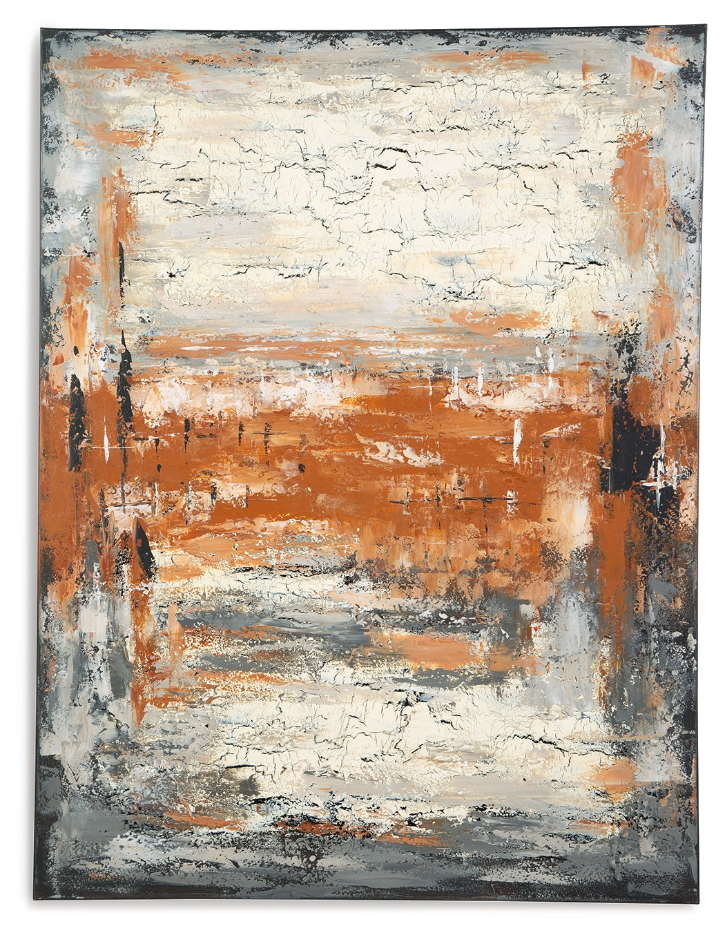 Carmely Gray/White/Orange Wall Art