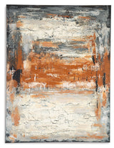 Carmely Gray/White/Orange Wall Art