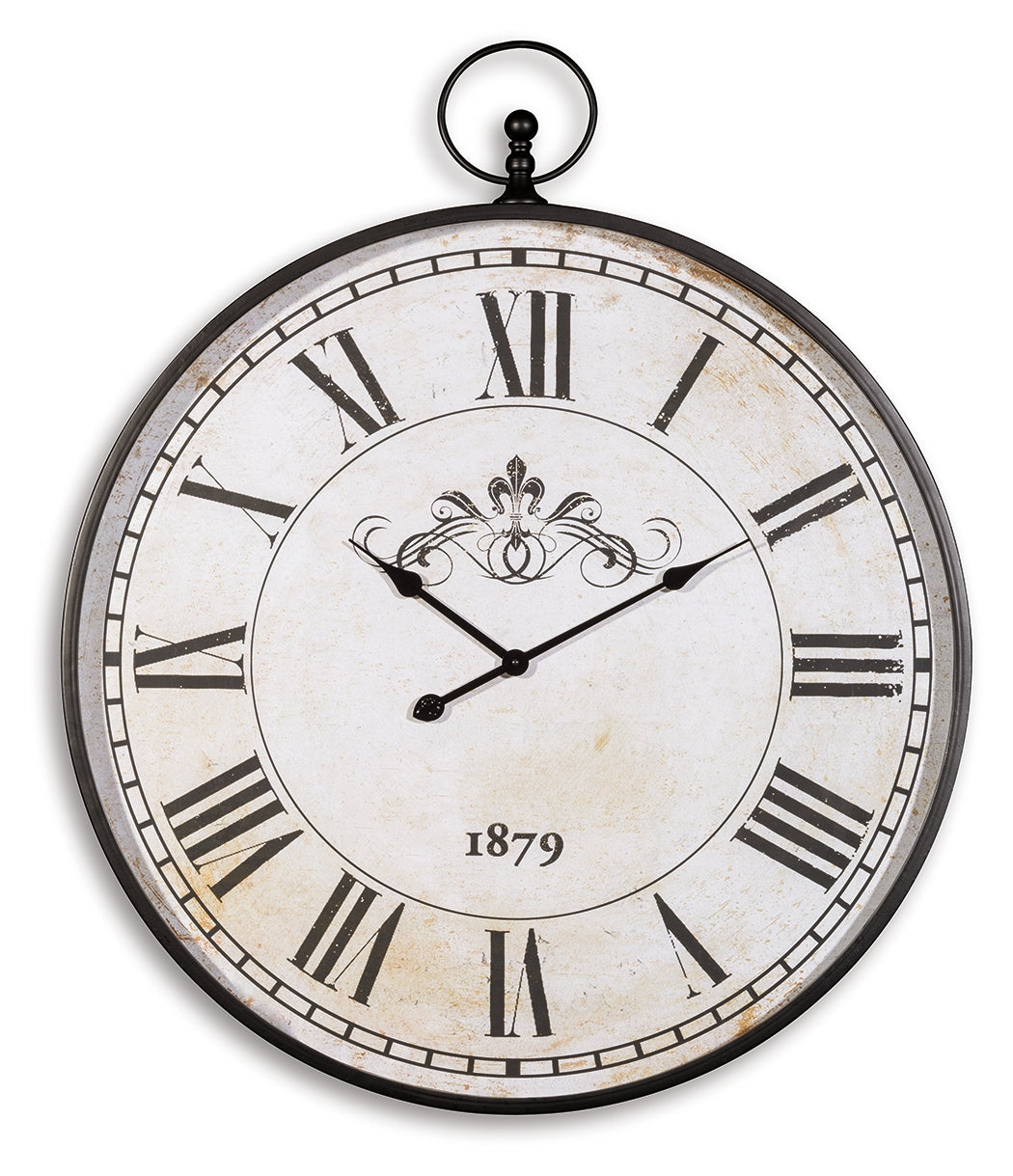 Augustina Antique Black Wall Clock