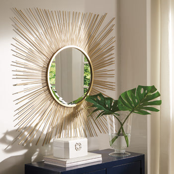 Elspeth Gold Finish Accent Mirror