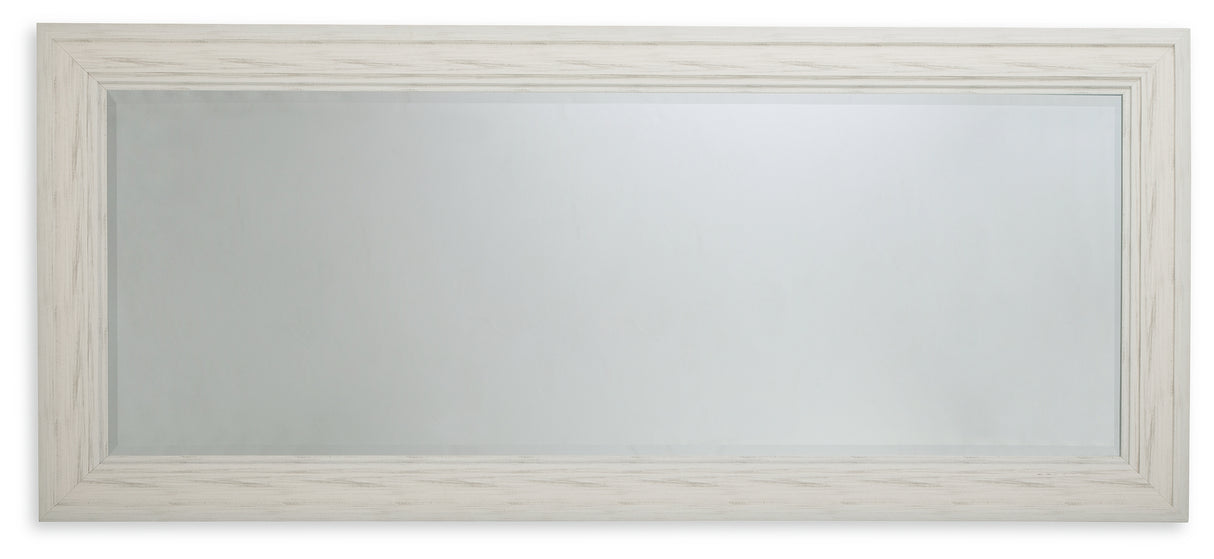 Jacee Antique White Floor Mirror