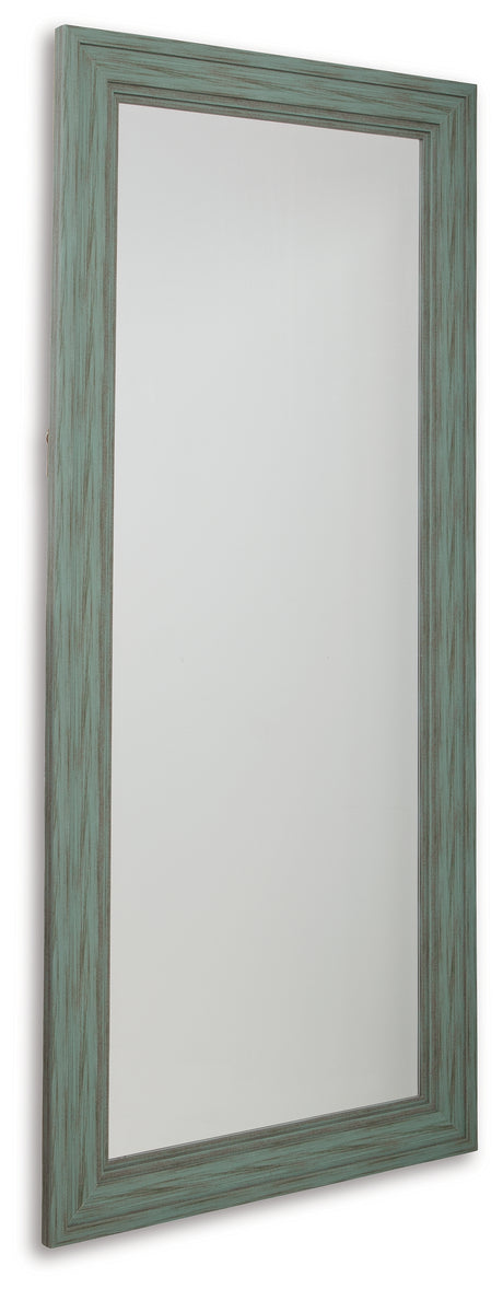 Jacee Antique Teal Floor Mirror