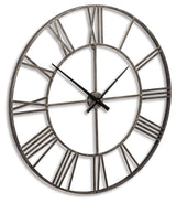 Paquita Antique Silver Wall Clock