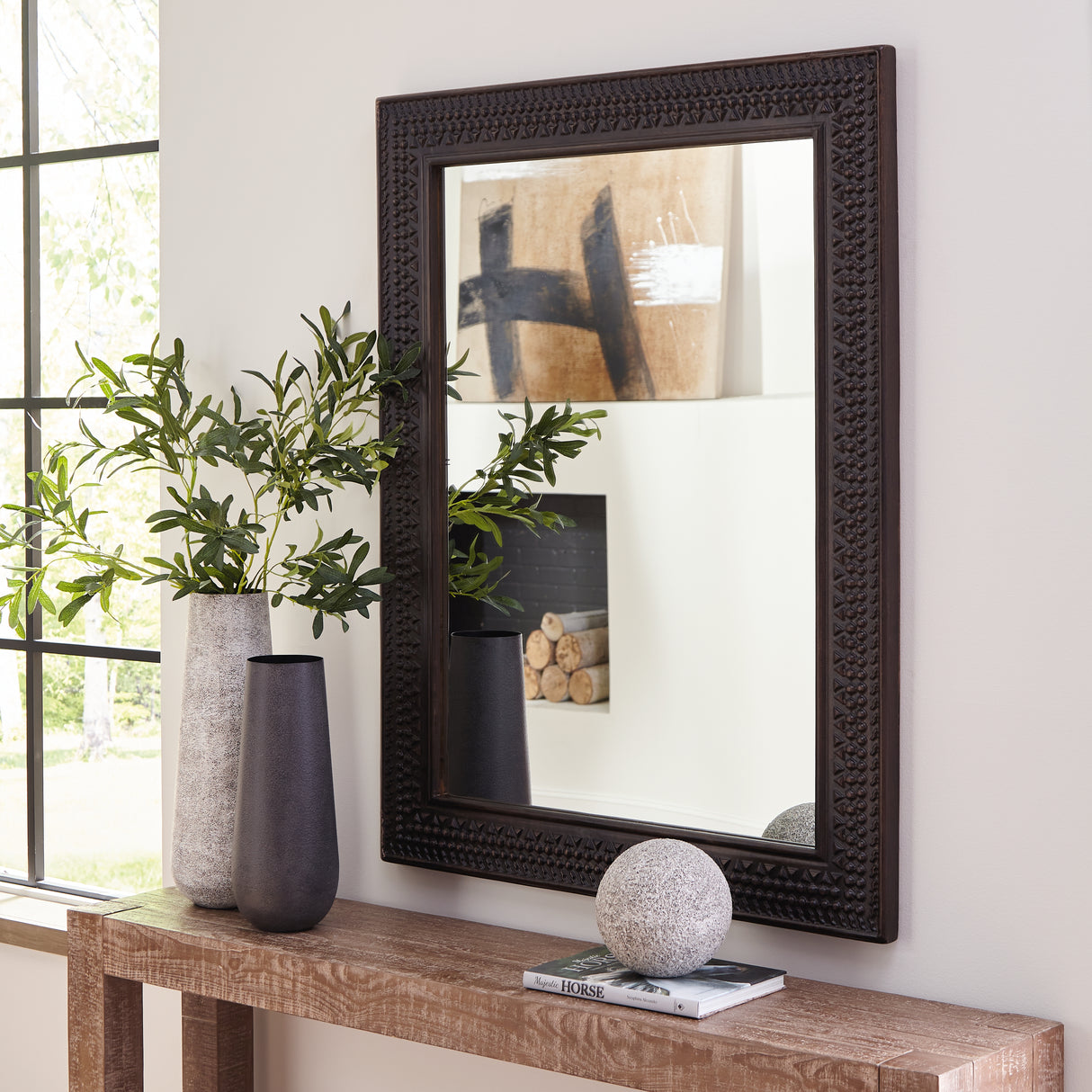 Balintmore Dark Brown Accent Mirror