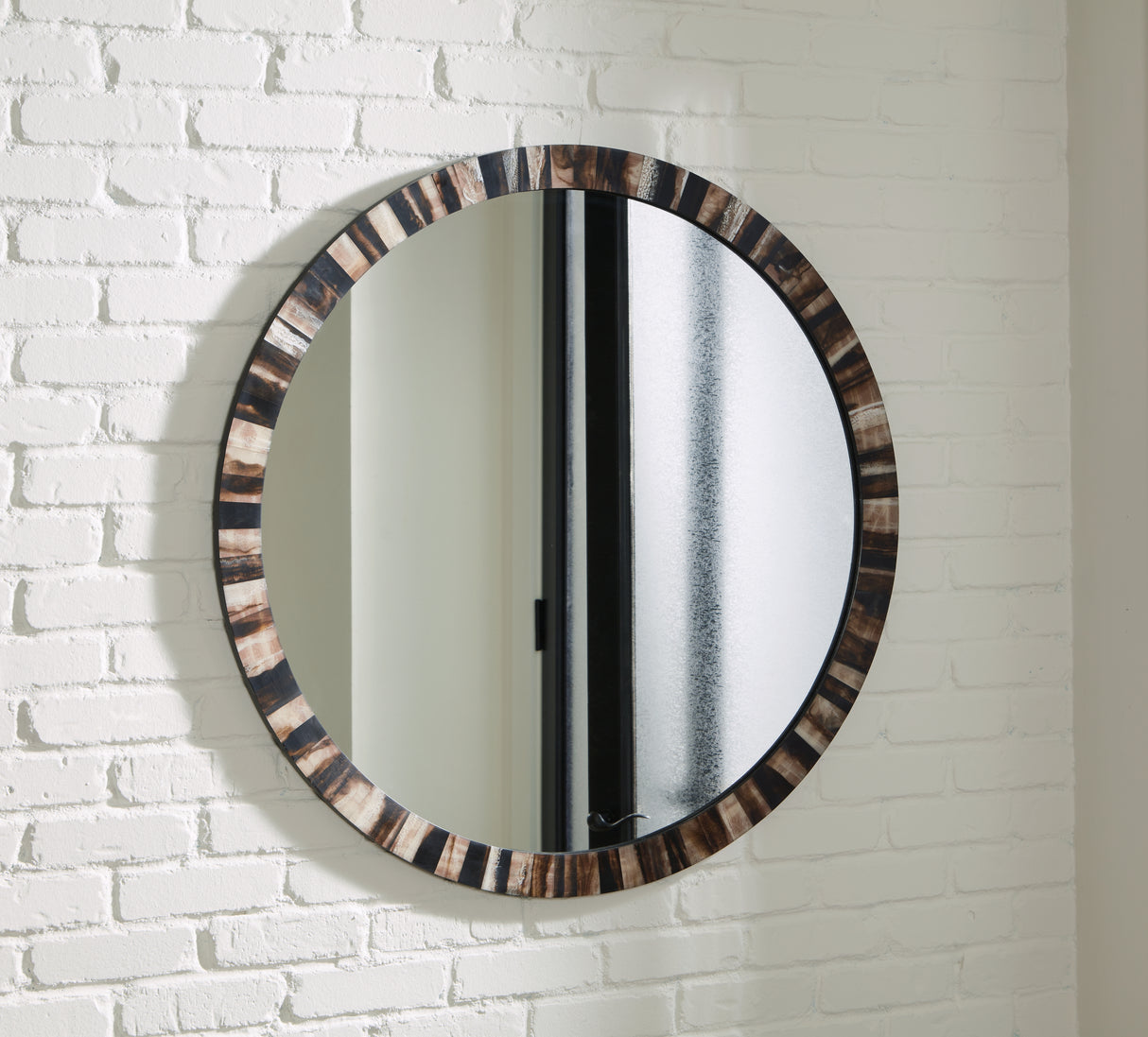 Ellford Black/Brown/Cream Accent Mirror