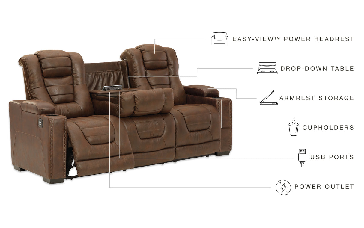 Owner's Box Power Reclining Sofa and Power Recliner