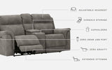 Next-Gen Slate Durapella Power Reclining Loveseat With Console