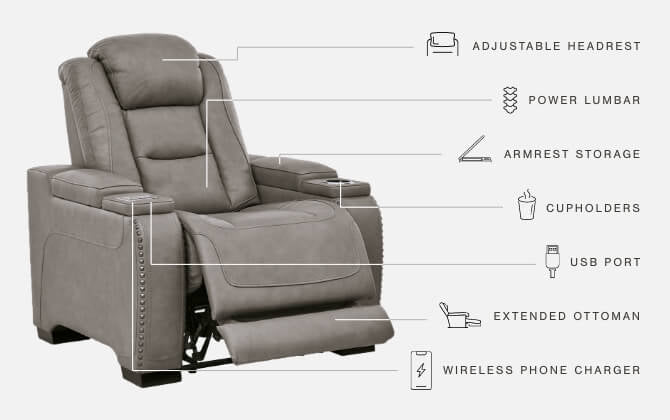 The Gray Man-Den Power Recliner