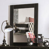 Ampelios Wire-Brushed Black Mirror