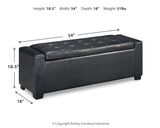 Benches Black Upholstered Storage Bench