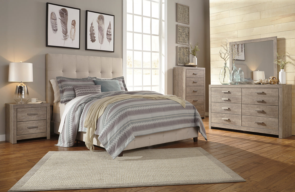 Dolante Beige Queen Upholstered Bed