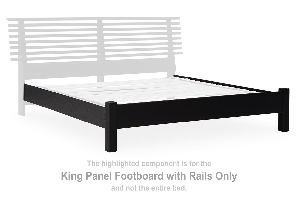 Danziar Black King Panel Footboard With Rails