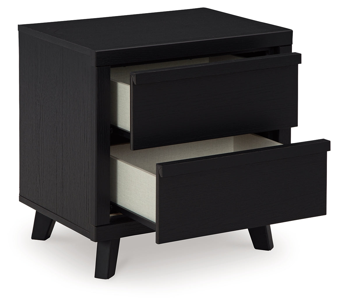 Danziar Black Nightstand