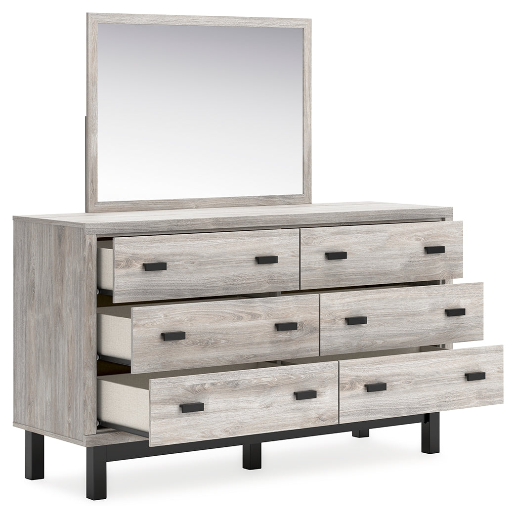 Vessalli King Panel Bed, Dresser and Mirror