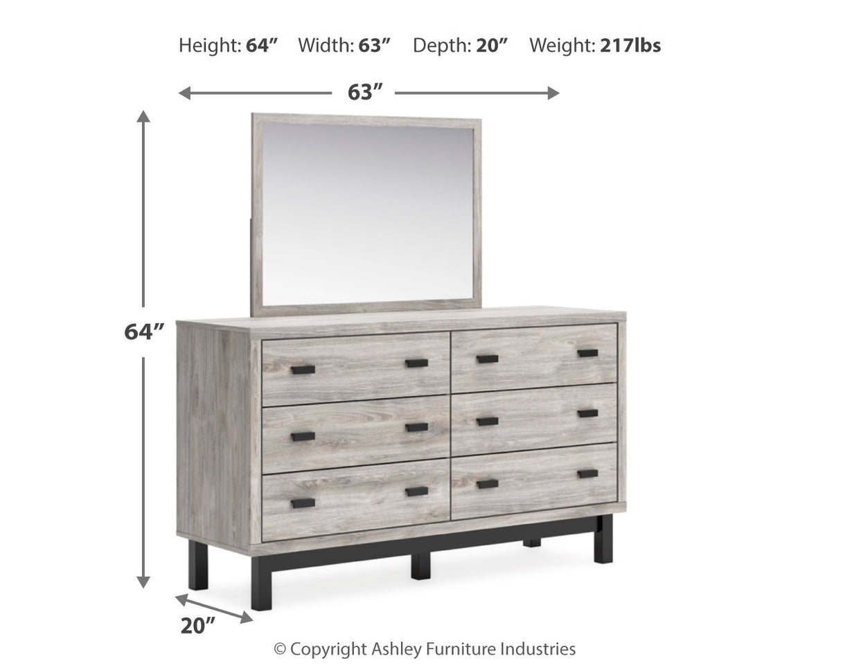 Vessalli King Panel Headboard, Dresser and Mirror