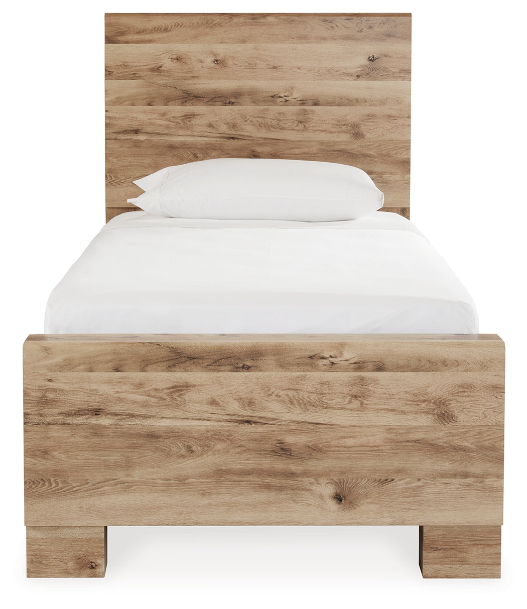 Hyanna Twin Panel Bed with 1 Side Storage