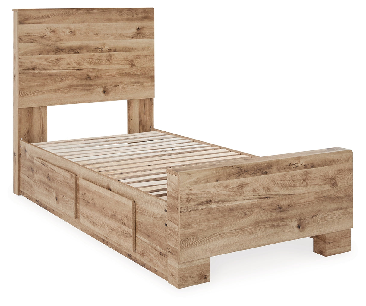 Hyanna Twin Panel Bed with 2 Side Storage