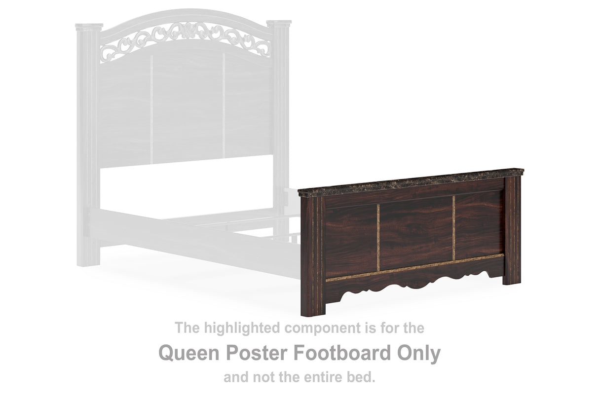 Glosmount Two-Tone Queen Poster Footboard