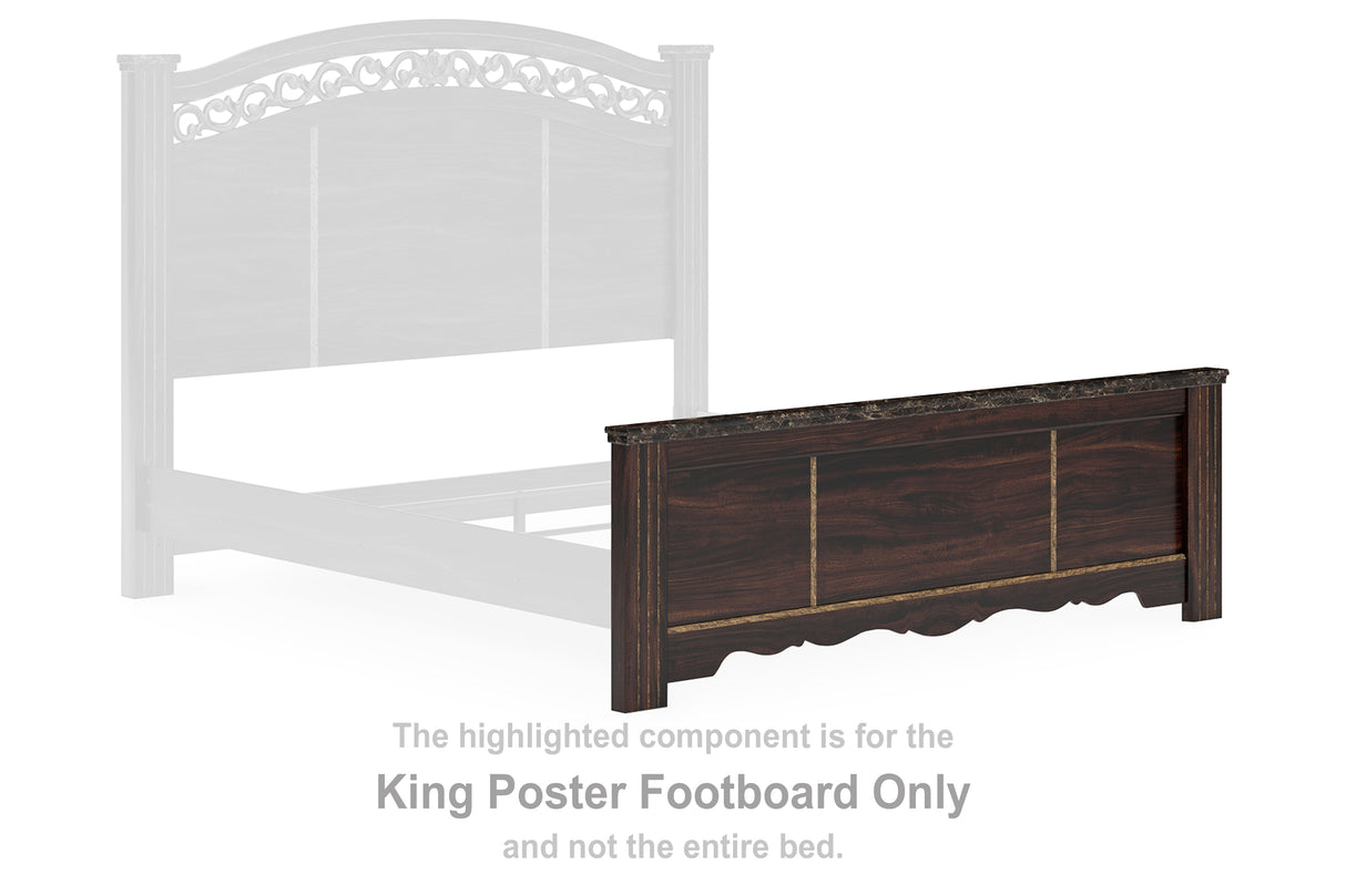 Glosmount Two-Tone King Poster Footboard