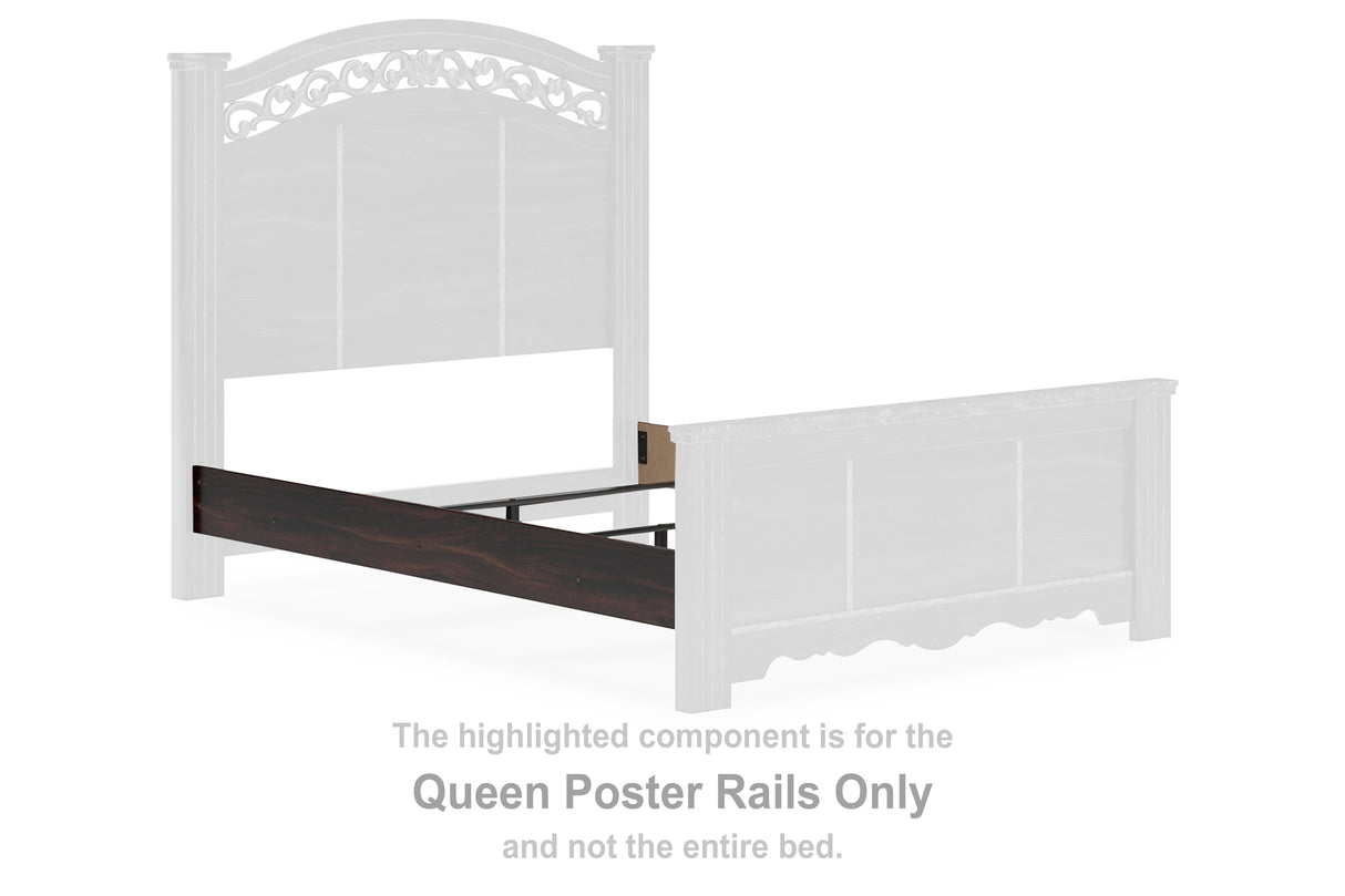 Glosmount Reddish Brown Queen Poster Rails