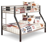 Dinsmore Black/Gray Twin Over Full Bunk Bed