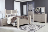 Surancha Queen Poster Bed, Dresser, Mirror and Nightstand