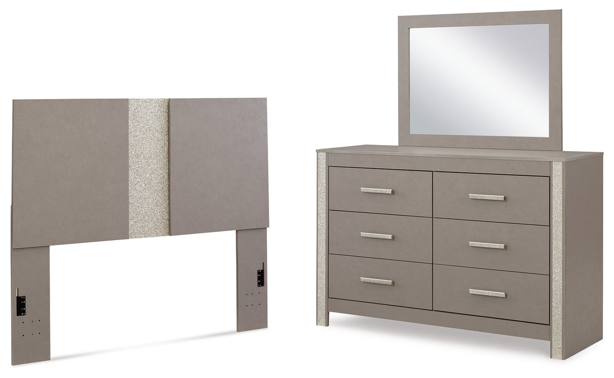 Surancha Queen/Full Panel Headboard, Dresser and Mirror