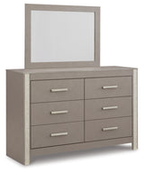 Surancha Full Panel Bed, Dresser and Mirror