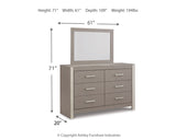 Surancha Queen/Full Panel Headboard, Dresser and Mirror