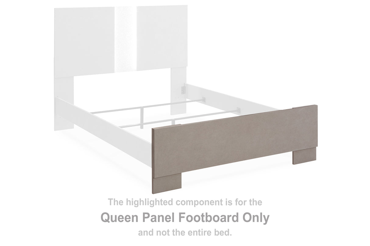 Surancha Gray Queen Panel Footboard