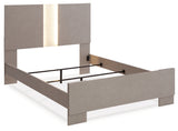 Surancha Queen Panel Bed, Dresser, Mirror and Nightstand