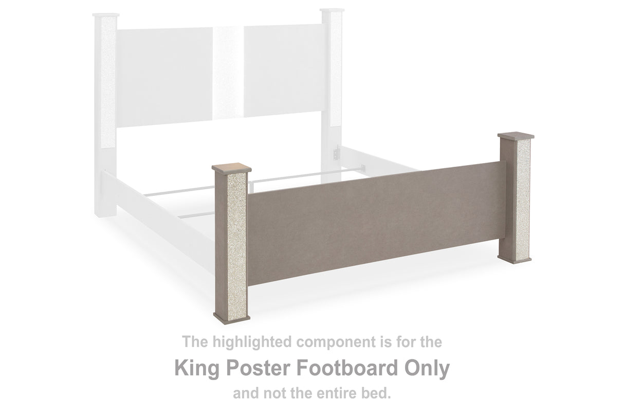 Surancha Gray King Poster Footboard