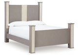 Surancha Queen Poster Bed, Dresser, Mirror and 2 Nightstands