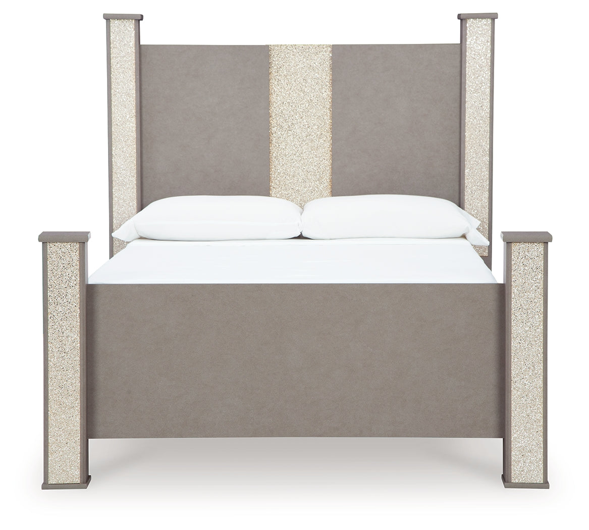 Surancha Queen Poster Bed, Dresser and Mirror