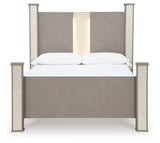 Surancha Queen Poster Bed, Dresser, Mirror and Nightstand