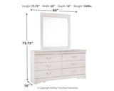 Anarasia Queen Sleigh Headboard, Dresser and Mirror