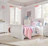 Anarasia White Twin Sleigh Headboard