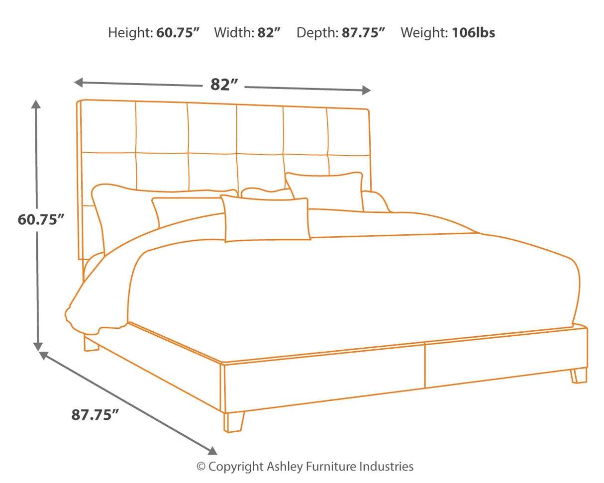 Dolante Gray King Upholstered Bed