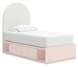 Wistenpine Twin Upholstered Panel Bed with Storage