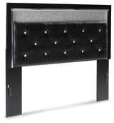 Kaydell Black Queen Upholstered Panel Headboard