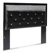 Kaydell Black Queen Upholstered Panel Headboard