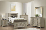 Loudon Champagne Metallic Twin Platform Bed